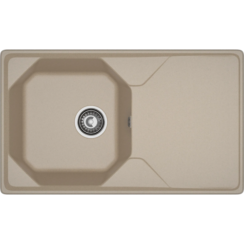 U-840L sandy 1-чаша+крыло 840*500 мм, монтаж: врезной, материал: мрамор, цвет: песочный