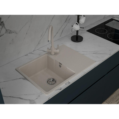 URBAN 668L sandy 1-чаша+крыло 680*490мм, монтаж: врезной, материал: кварц, цвет: песочный URBAN 668L sandy 1-чаша+крыло 680*490мм, монтаж: врезной, материал: кварц, цвет: песочный
