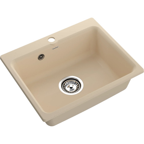 520 beige 1 чаша 460*330*160 мм, монтаж: врезной, материал: мрамор, цвет бежевый