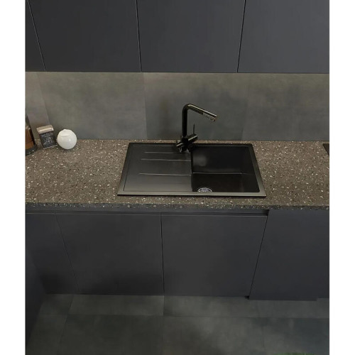 Q-780L black 1-чаша+крыло 770*495 мм, монтаж: врезной, материал: мрамор, цвет: черный Q-780L black 1-чаша+крыло 770*495 мм, монтаж: врезной, материал: мрамор, цвет: черный