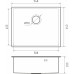 Rivelato Rinox 5444 UN PVD black Мойка нерж.сталь 1 чаша  540*440*200 мм, монтаж: универсальный, материал: нержавеющая сталь, цвет: черный