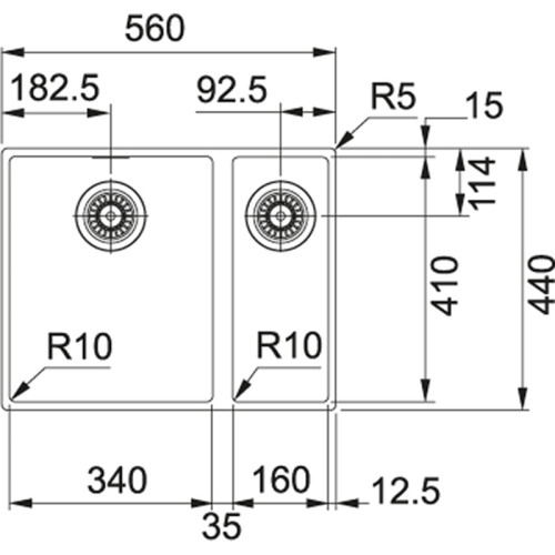 Мойка Franke 125.0443.362/ Good, Тектонайт, Мойка SID 160 оникс авт.