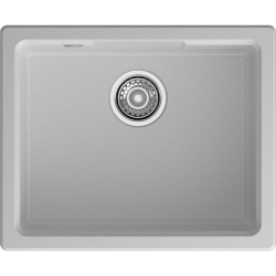 URBAN 4555 gray 1 чаша 470*370*170, монтаж: универсальный, материал: кварц, цвет: серый