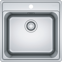 Мойка Franke 101.0689.942/ Best, Серия BELL, Мойка BCX 610-51 TL, мойка 510 x 510 mm, чаша 445 x 380 x 200 mm,  монтаж сверху, скрытый перелив, крепления FastFix