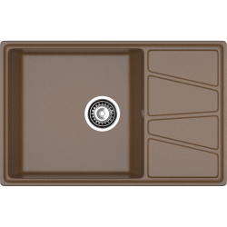V-780L terracotta 1-чаша+крыло 780*500 мм, монтаж: врезной, материал: мрамор, цвет: терракот