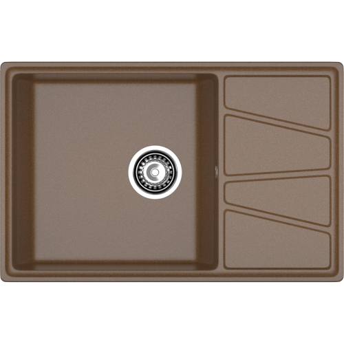 V-780L terracotta 1-чаша+крыло 780*500 мм, монтаж: врезной, материал: мрамор, цвет: терракот