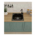 U-500 black 1 чаша 435*435*200, монтаж: врезной, материал: мрамор, цвет черный