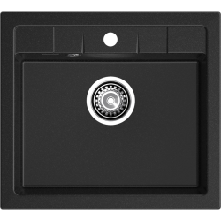 Q-561 black 1 чаша 485*357*190, монтаж: врезной, материал: мрамор, цвет черный