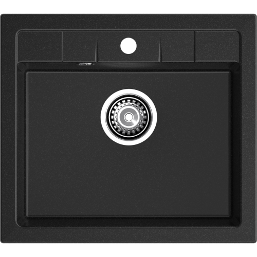 Q-561 black 1 чаша 485*357*190, монтаж: врезной, материал: мрамор, цвет черный