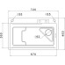 7246 PVD graphite 1 чаша 670*460 цвет: графит