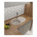 685 L white 1-чаша+крыло 681*433 мм, монтаж: врезной, материал: мрамор, цвет: белый