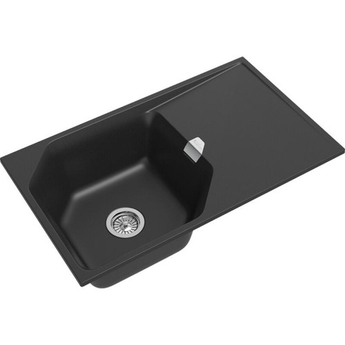 RIVELATO Мойка LOCUS 85 1-чаш 850*500, монтаж: врезной, материал: кварц, цвет: антрацит RIVELATO Мойка LOCUS 85 1-чаш 850*500, монтаж: врезной, материал: кварц, цвет: антрацит