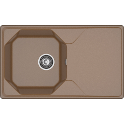 U-840L terracotta 1-чаша+крыло 840*500 мм, монтаж: врезной, материал: мрамор, цвет: терракот