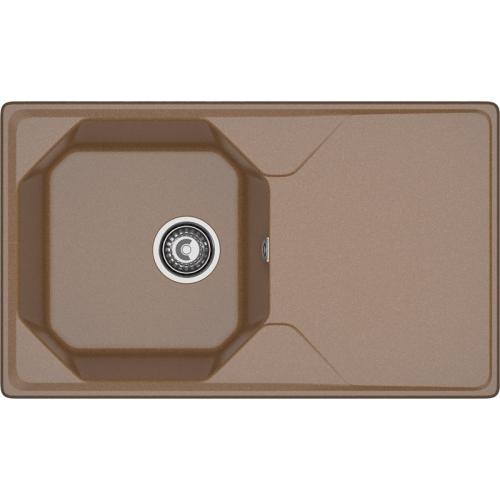 U-840L terracotta 1-чаша+крыло 840*500 мм, монтаж: врезной, материал: мрамор, цвет: терракот