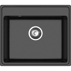 V-580 black 1 чаша 520*380*200, монтаж: врезной, материал: мрамор, цвет черный