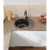 R-580L black 1-чаша+крыло 579*445 мм, монтаж: врезной, материал: мрамор, цвет: черный