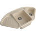 C-1040E cashmere 2-чаши+крыло 1039*560 мм, монтаж: врезной, материал: мрамор, цвет кашемир