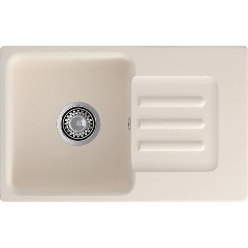 680 L white 1-чаша+крыло 681*433 мм, монтаж: врезной, материал: мрамор, цвет: белый
