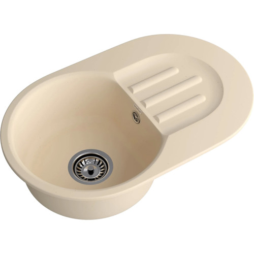 685 L beige 1-чаша+крыло 681*433 мм, монтаж: врезной, материал: мрамор, цвет: бежевый