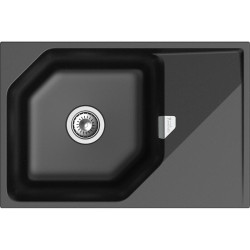 RIVELATO Мойка LOCUS 75  1-чаш 750*500, монтаж: врезной, материал: кварц, цвет: черный