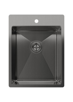 Rivelato Rinox 3850 PVD black Мойка нерж.сталь 1 чаша 380*500*200 мм, монтаж: врезной, материал: нержавеющая сталь, цвет: черный