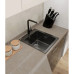 P-505 black 1 чаша 350*395*200, монтаж: врезной, материал: мрамор, цвет черный