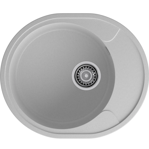 GRANFEST Мойка URBAN 857L  1-чаша+крыло 570*480мм, монтаж: врезной, материал: кварц, цвет: серый