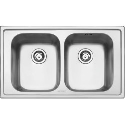 Кухонная мойка SMEG/ Мойка. Установка с бортиком 8 мм, необорачиваемая, нержавеющая сталь с микродекором