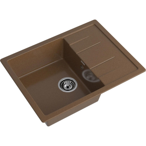Q-650L terracotta 1-чаша+крыло 650*500 мм, монтаж: врезной, материал: мрамор, цвет: терракот