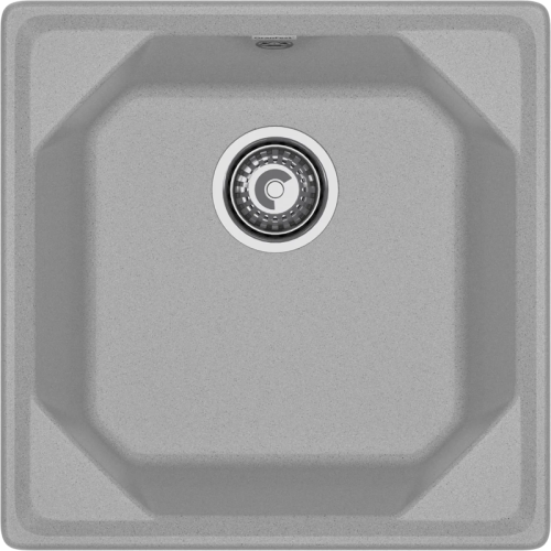 U-500 gray 1 чаша 435*435*200, монтаж: врезной, материал: мрамор, цвет серый