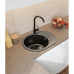 R-580L black 1-чаша+крыло 579*445 мм, монтаж: врезной, материал: мрамор, цвет: черный