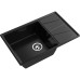 V-780L black 1-чаша+крыло 780*500 мм, монтаж: врезной, материал: мрамор, цвет: черный