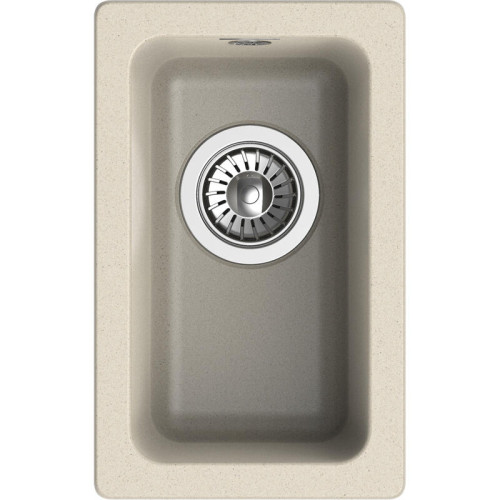 RIVELATO Мойка BERKANA 25 1-чаш 305*455, монтаж: универсальный, материал: кварц, цвет: темно-бежевый