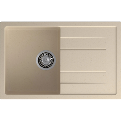 Q-780L cashmere 1-чаша+крыло 770*495 мм, монтаж: врезной, материал: мрамор, цвет: кашемир