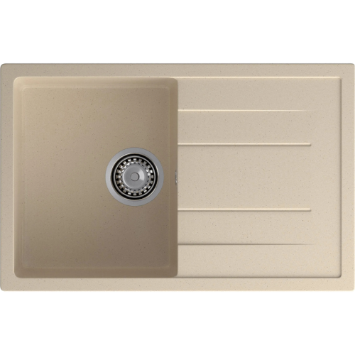 Q-780L cashmere 1-чаша+крыло 770*495 мм, монтаж: врезной, материал: мрамор, цвет: кашемир