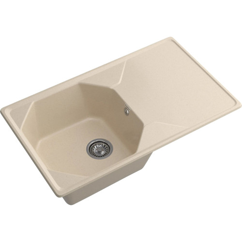 U-840L cashmere 1-чаша+крыло 840*500 мм, монтаж: врезной, материал: мрамор, цвет: кашемир