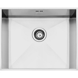 Кухонная мойка SMEG/ 52x41.8см, глубина чаши 21см, врезная мойка, необорачиваемая, нержавеющая сталь матовая