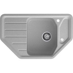 C-800E gray 1-чаша+крыло 790*490 мм, монтаж: врезной, материал: мрамор, цвет: серый