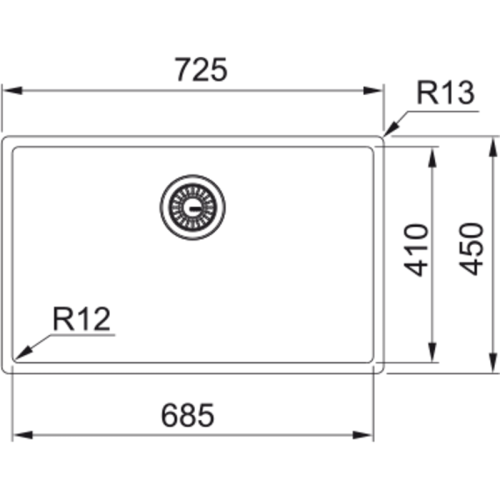 Мойка Franke/ BEST, Мойка Franke BXM 210/110-68 F-INOX, серия Mythos, мойка 725x450 мм, чаша 685x410x200 мм  возможен монтаж сверху, вровень и под столешницу, скрытый перелив , вентиль автомат с кнопкой, сифон, металлическая решетка-подставка, материал не