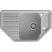C-800E gray 1-чаша+крыло 790*490 мм, монтаж: врезной, материал: мрамор, цвет: серый