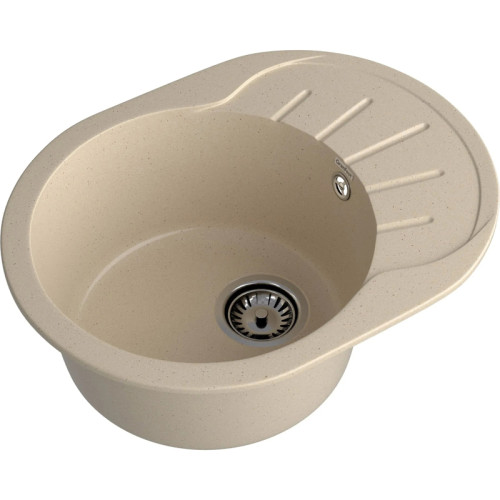 R-580L cashmere 1-чаша+крыло 579*445 мм, монтаж: врезной, материал: мрамор, цвет: кашемир