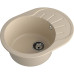 R-580L cashmere 1-чаша+крыло 579*445 мм, монтаж: врезной, материал: мрамор, цвет: кашемир
