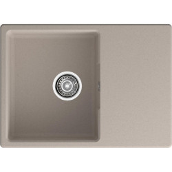 URBAN 668L sandy 1-чаша+крыло 680*490мм, монтаж: врезной, материал: кварц, цвет: песочный