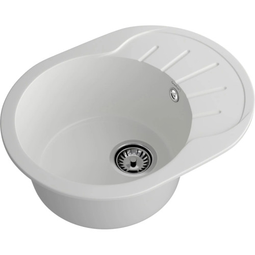 R-580L frost 1-чаша+крыло 579*445 мм, монтаж: врезной, материал: мрамор, цвет: иней