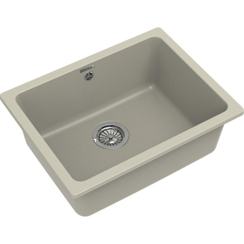 RIVELATO Мойка BERKANA 50 1-чаш 560*430, монтаж: универсальный, материал: кварц, цвет: топаз