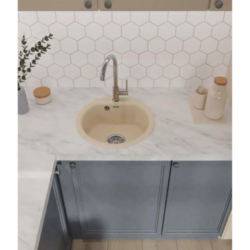 435 beige 1 чаша 368*332*160 мм, монтаж: врезной, материал: мрамор, цвет бежевый 435 beige 1 чаша 368*332*160 мм, монтаж: врезной, материал: мрамор, цвет бежевый