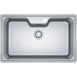 Мойка Franke 101.0689.879/ Best, Серия BELL, Мойка BCX 610-81 TL, мойка 810 x 510 mm, чаша745 x 445/380 x 200 mm,  монтаж сверху, скрытый перелив, крепления FastFix