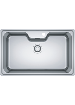 Мойка Franke 101.0689.879/ Best, Серия BELL, Мойка BCX 610-81 TL, мойка 810 x 510 mm, чаша745 x 445/380 x 200 mm,  монтаж сверху, скрытый перелив, крепления FastFix