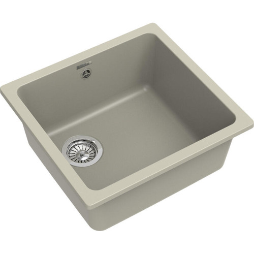 RIVELATO Мойка BERKANA 45 1-чаш 485*455, монтаж: универсальный, материал: кварц, цвет: топаз