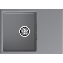 URBAN 668L dark gray 1-чаша+крыло 680*490мм, монтаж: врезной, материал: кварц, цвет: темно-серый
